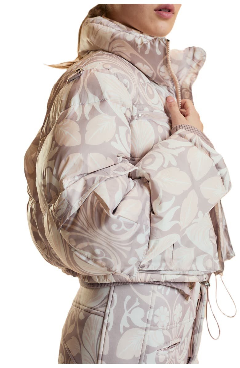 Cynthia Rowley Puffer Jacket, Main, color, Taupe Multi