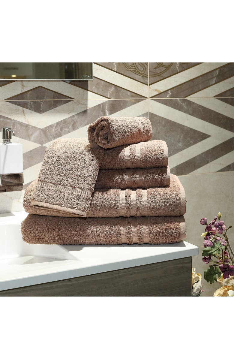 Linum Home Textiles Denzi 6-Piece Towel Set - Latte, Alternate, color, Latte