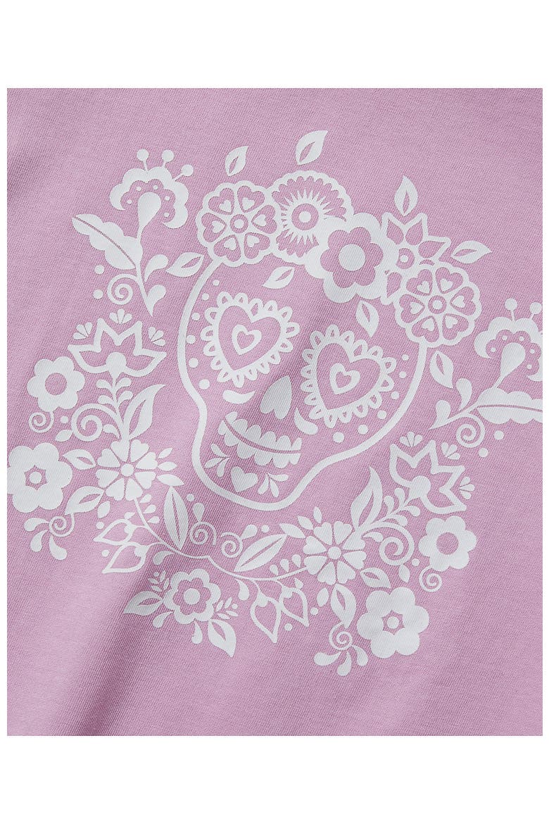 Girls Graphic Tee, Alternate, color, Guava Pink Heart Skull