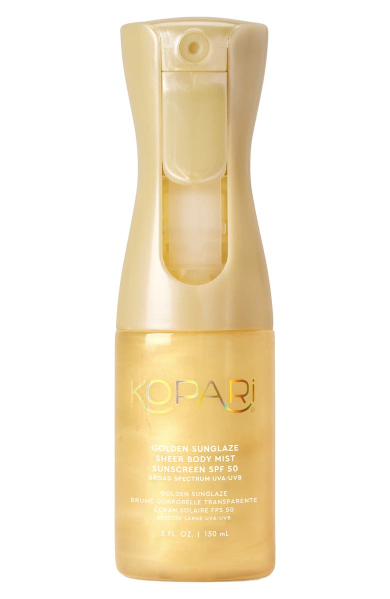Kopari Golden Sunglaze Sheer Body Mist Sunscreen SPF 50, Main, color, 