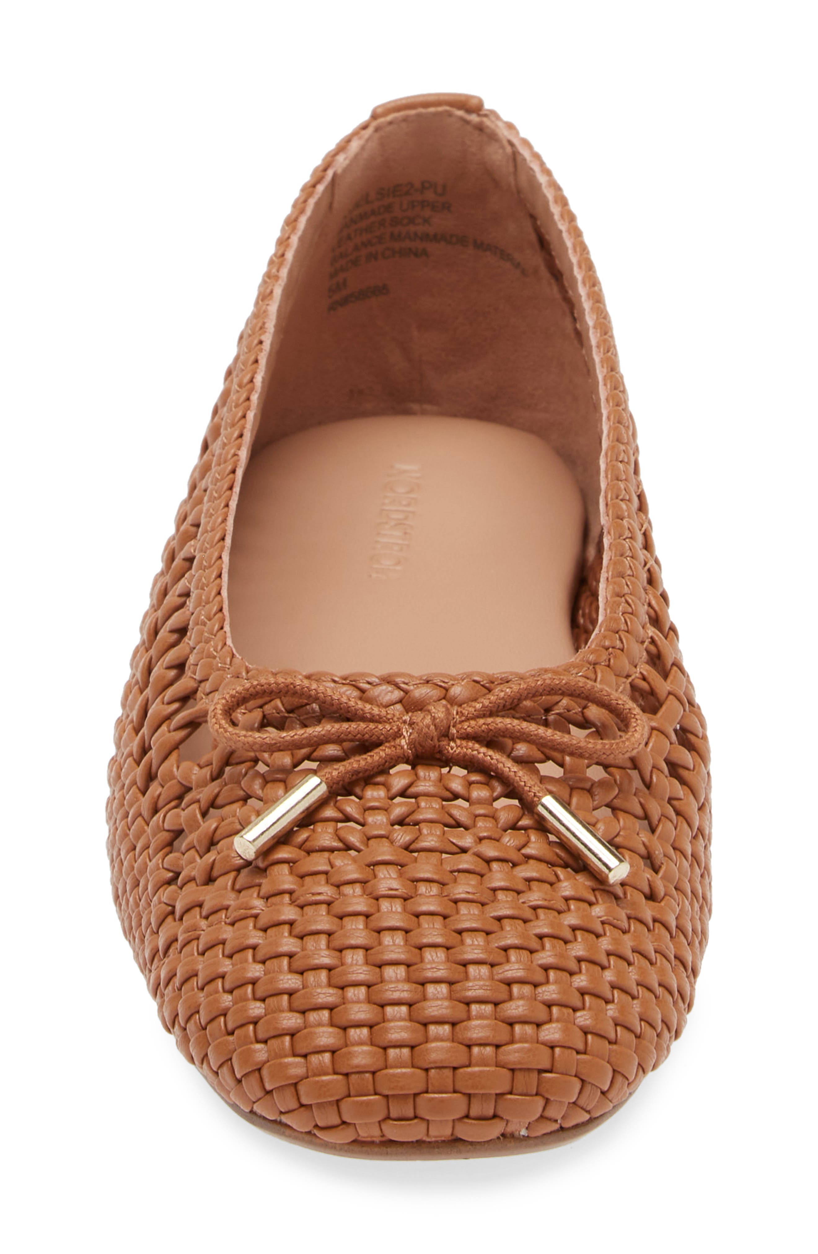 Elsie Weave Ballet Flat, Alternate, color, TAN TOFFEE