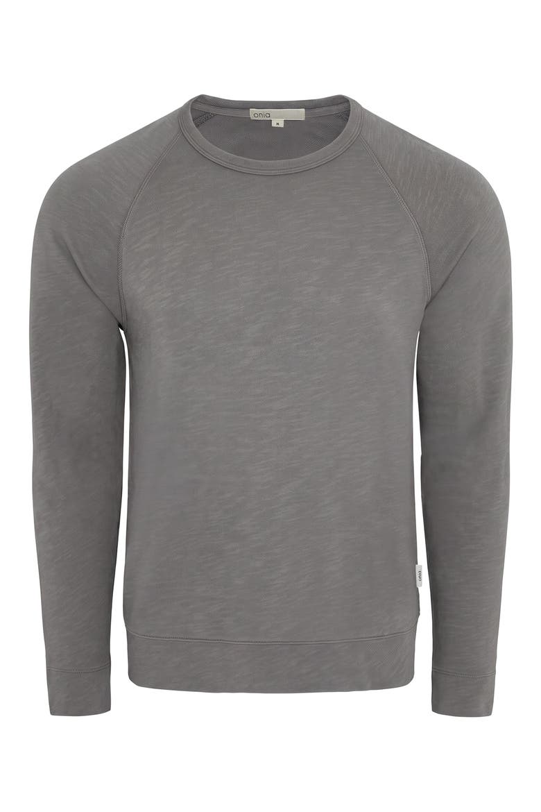 Stonewashed Terry Sweatshirt, Alternate, color, CARBON