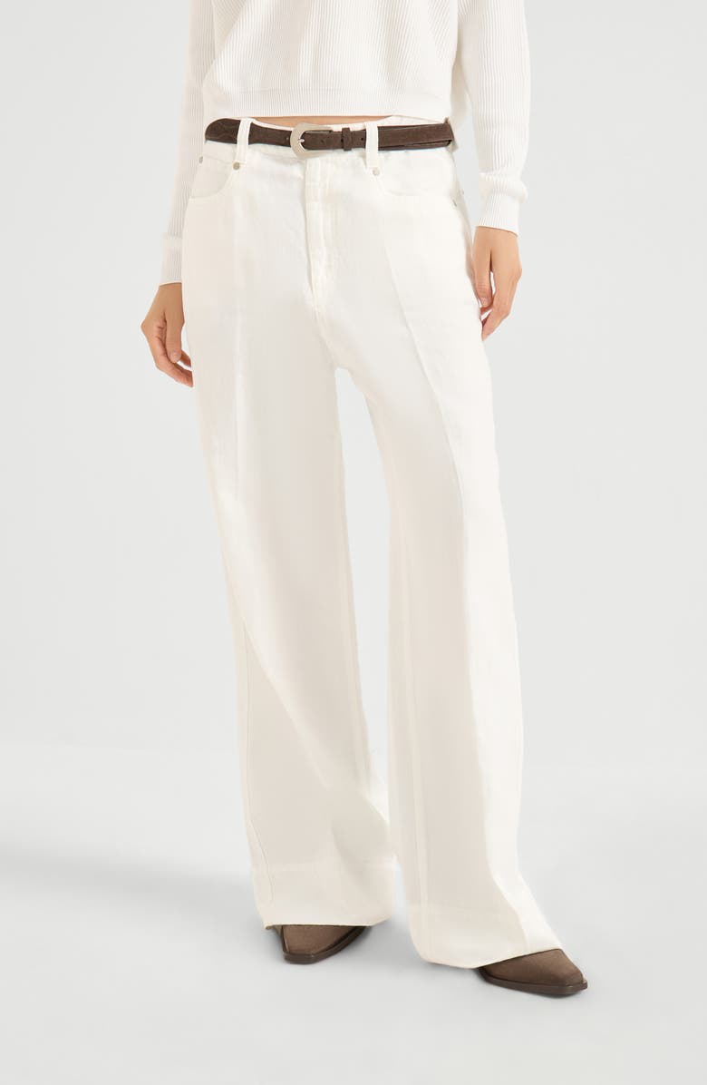 Brunello Cucinelli Loose trousers, Alternate, color, Panama