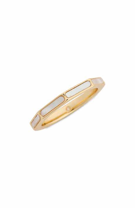 Covet Faceted Inlay Band Ring