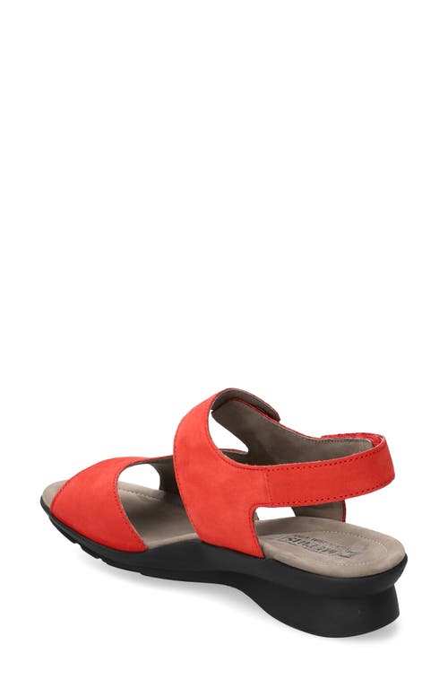 Mephisto Prissie Ankle Strap Sandal In Scarlet