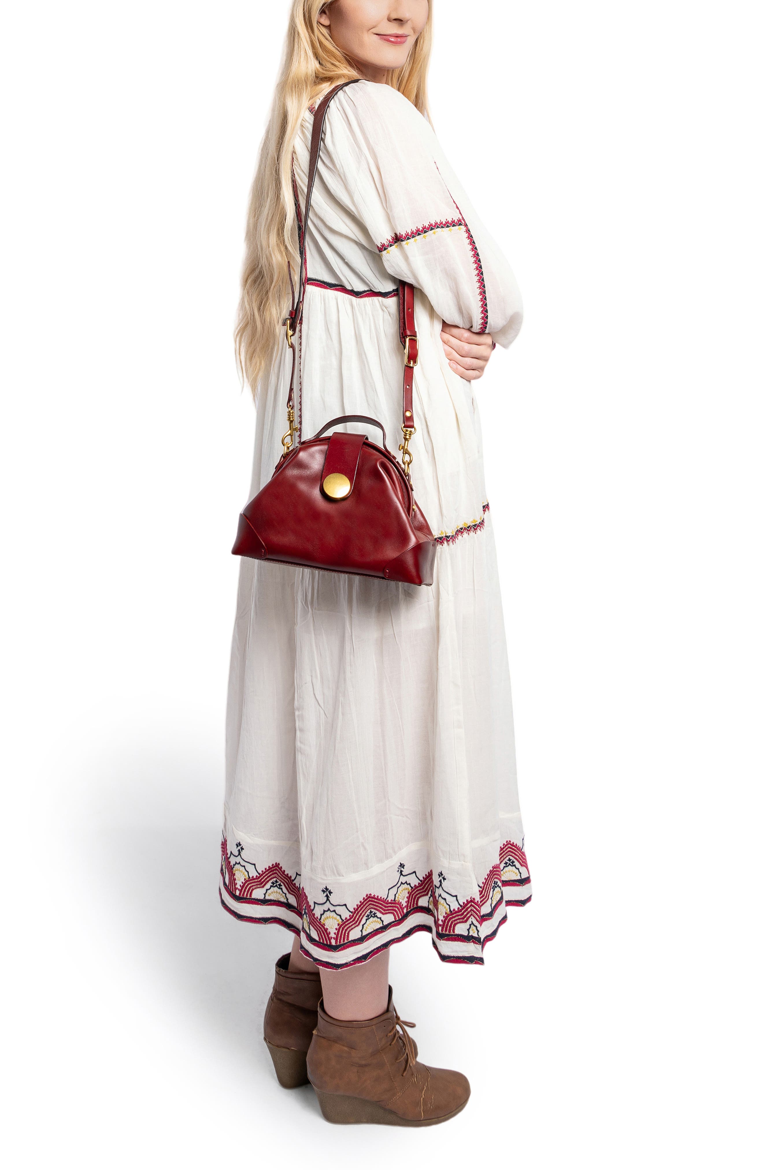 Soul Leather Crossbody Bag, Alternate, color, BURGUNDY