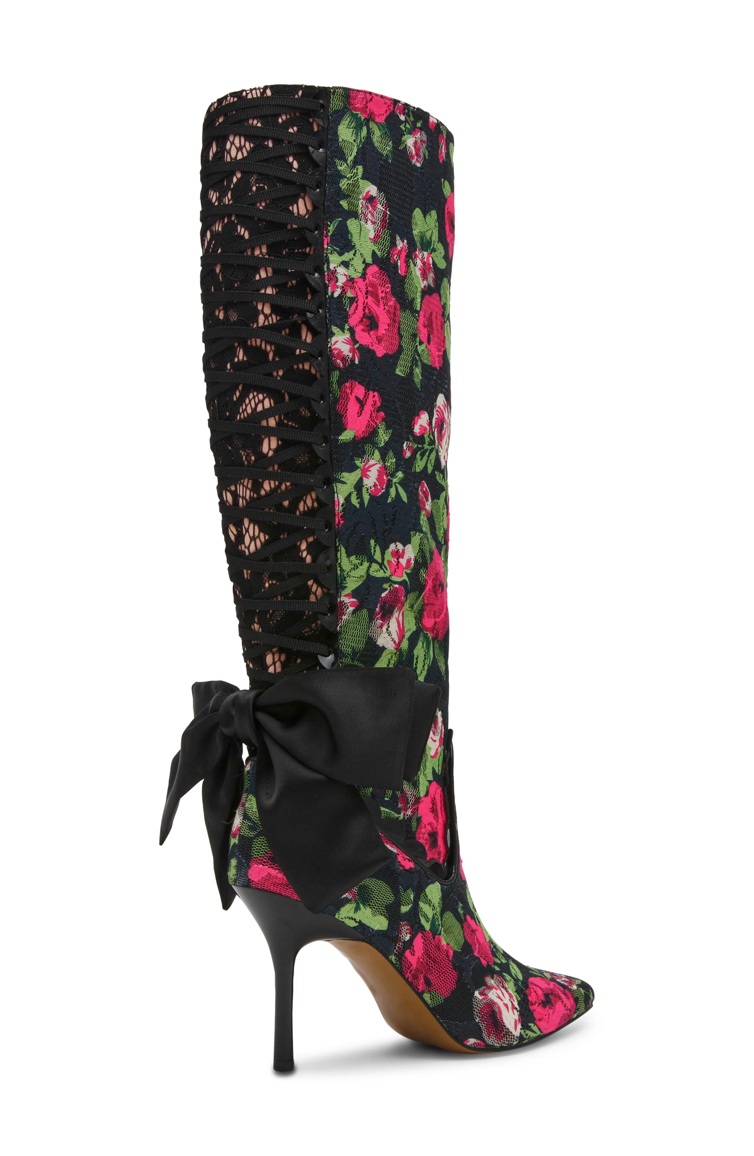 Vespar Knee High Boot, Alternate, color, BLACK ROSE