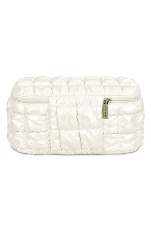 Iscream Kids' Shiny Puffer Cosmetics Case In Brown