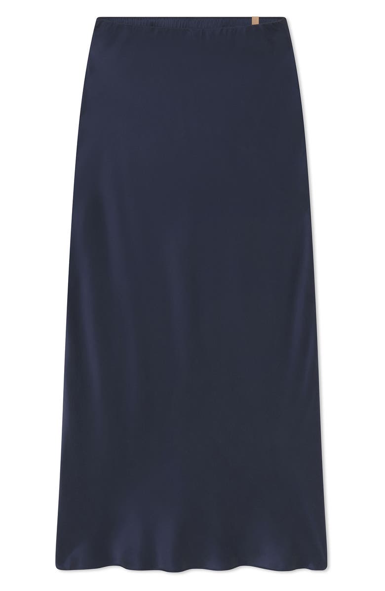 Lunya Washable Silk Bias Maxi Skirt, Main, color, Deep Blue