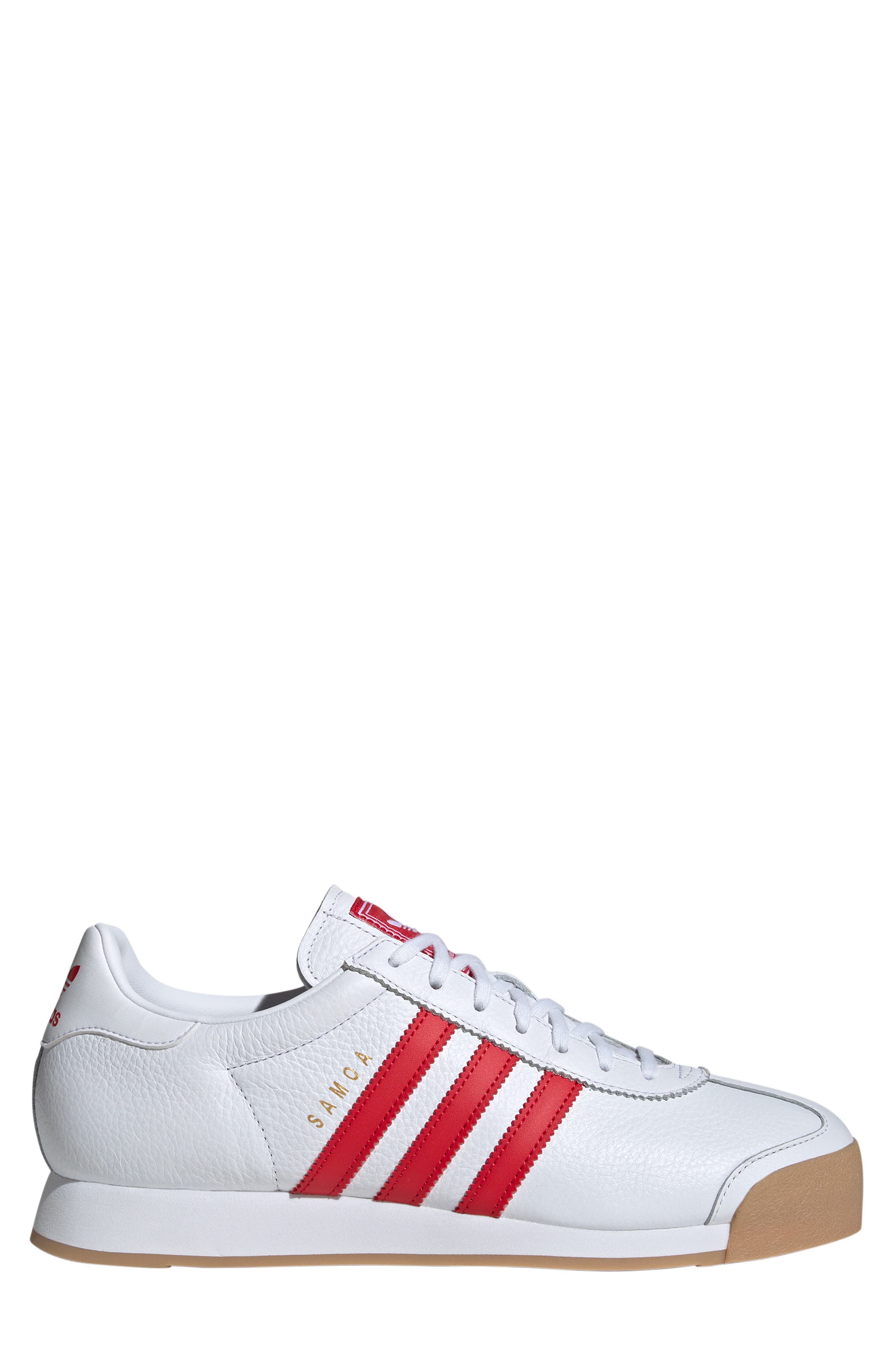 adidas Samoa Sneaker, Alternate, color, White/ Scarlet/ Gum3