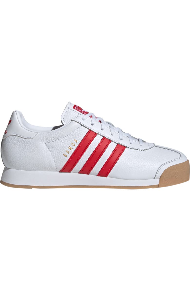 adidas Samoa Sneaker, Alternate, color, White/ Scarlet/ Gum3