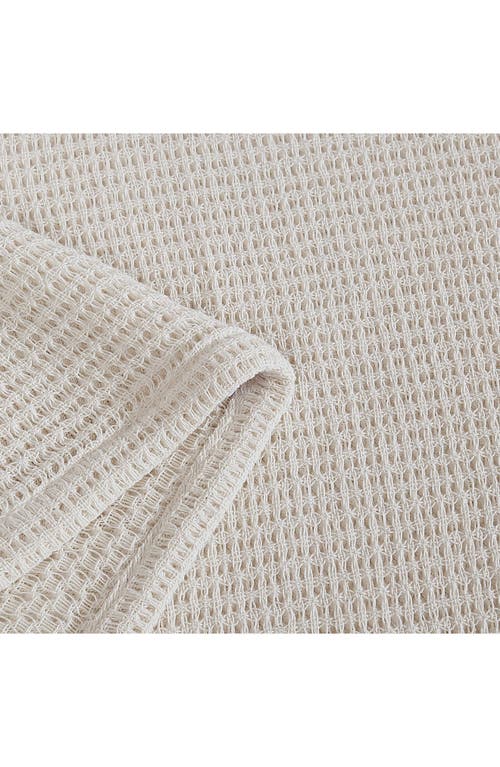 Calvin Klein Home Honeycomb Cotton Blanket In Open Light Beige