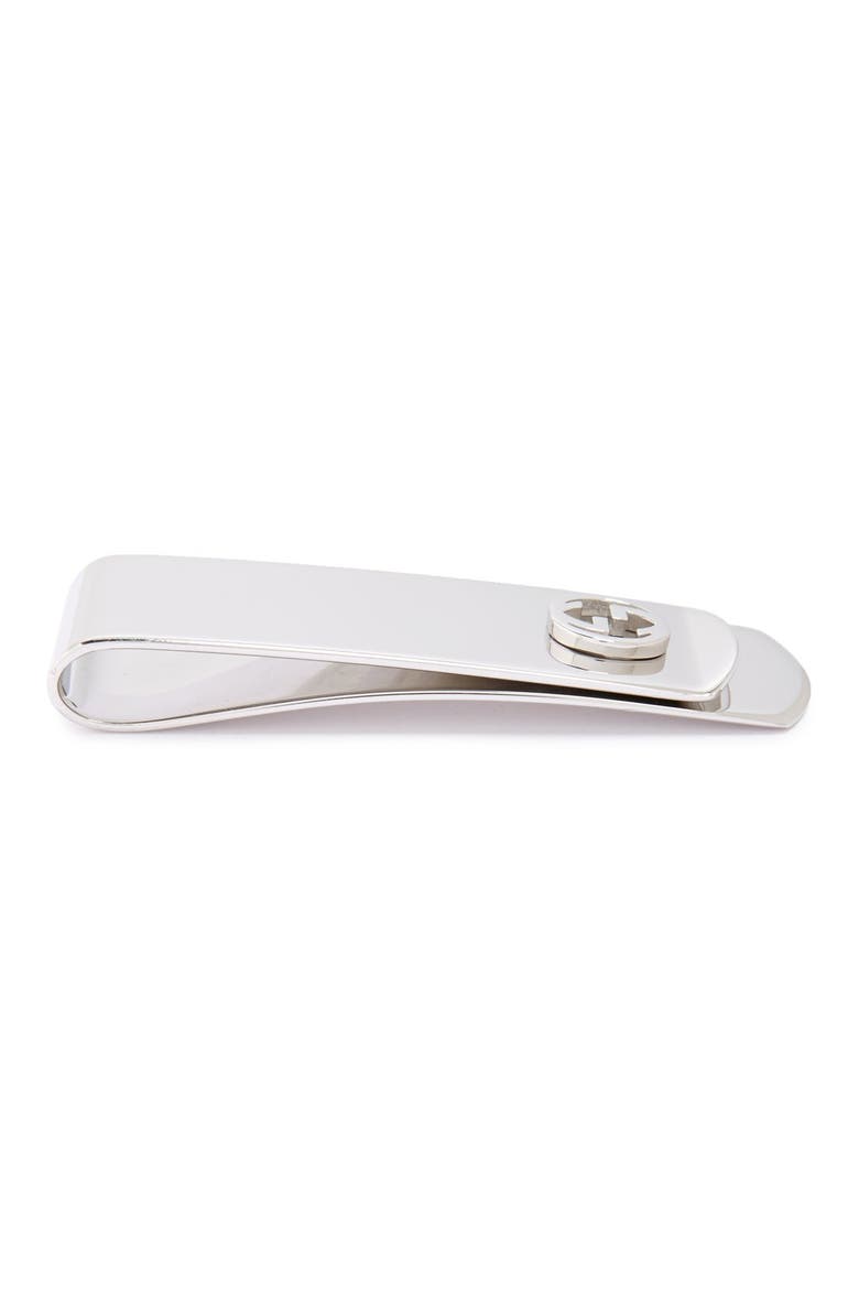 'Interlocking G' Money Clip, Alternate, color, SILVER