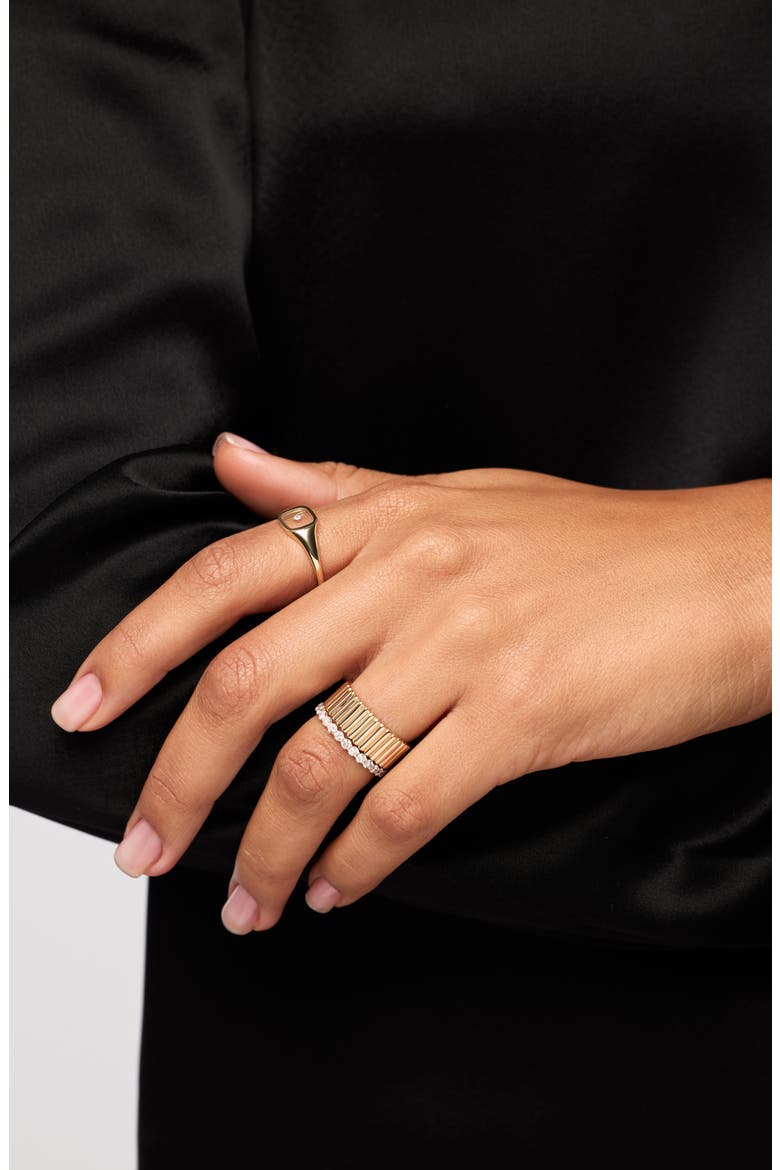 Solid Yellow Gold - Galaxy Ring Wide, Alternate, color, Gold