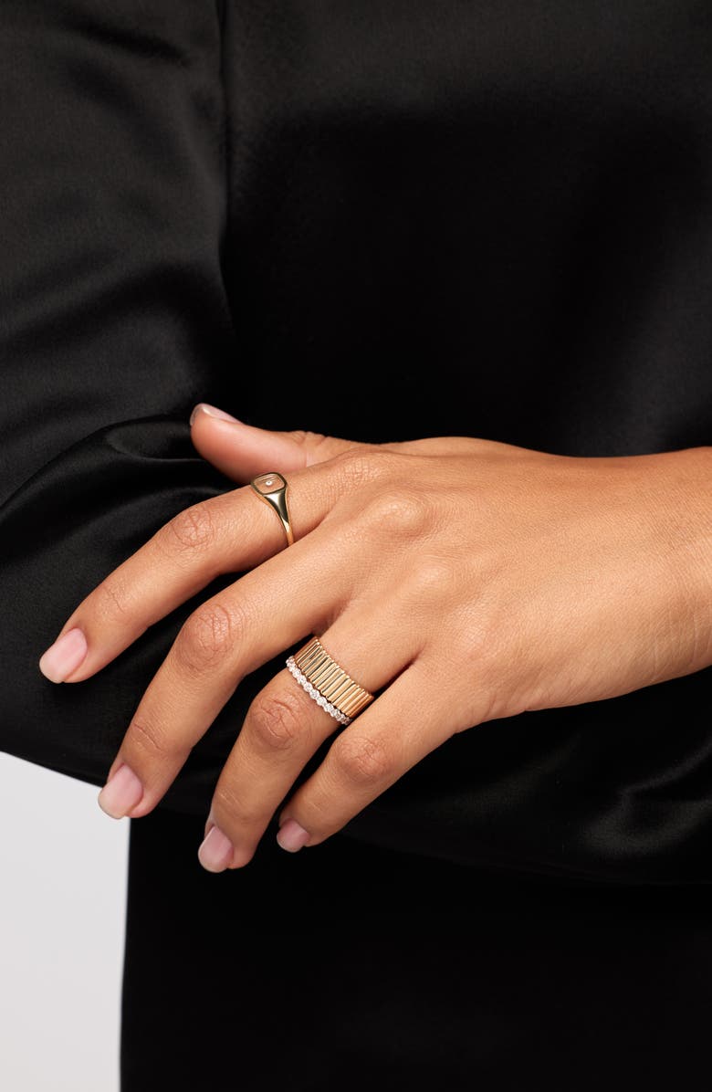 Ana Luisa Solid Yellow Gold - Galaxy Ring Wide, Alternate, color, Gold