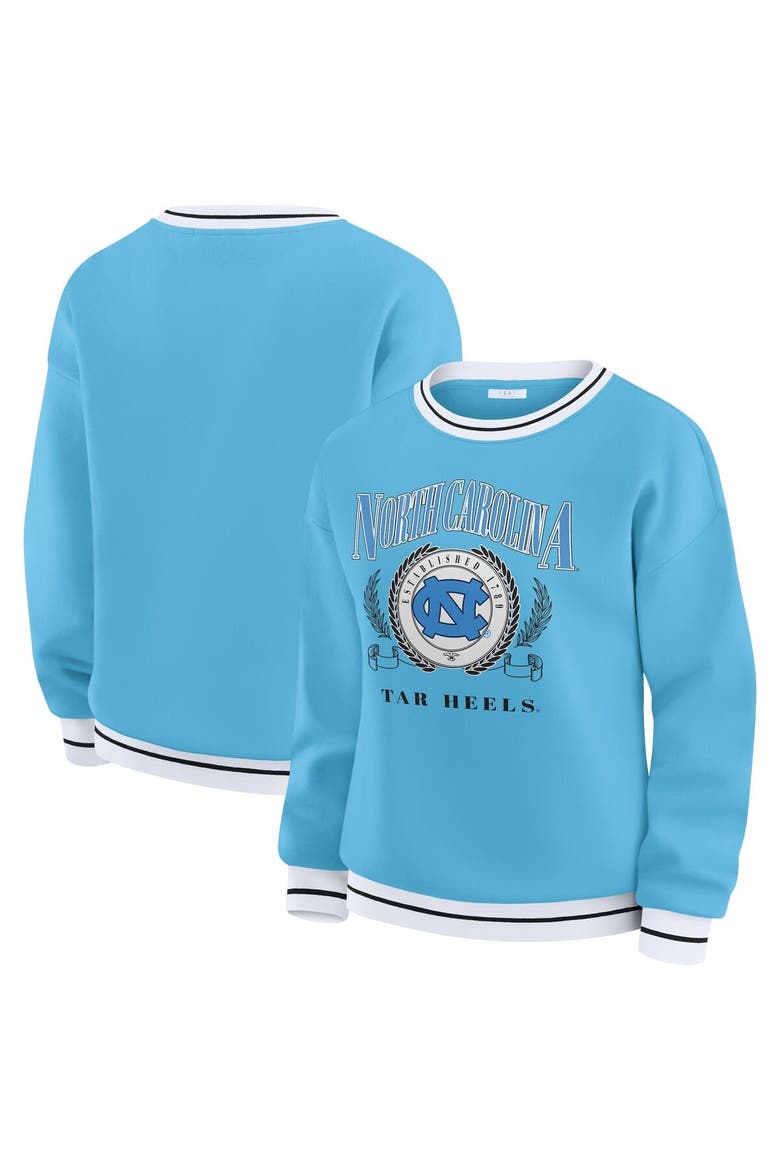 Women's WEAR by Erin Andrews Carolina Blue North Carolina Tar Heels Seal Sweatshirt, Main, color, Light Blue