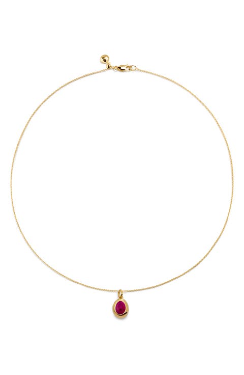 Birthstone Locket Necklace