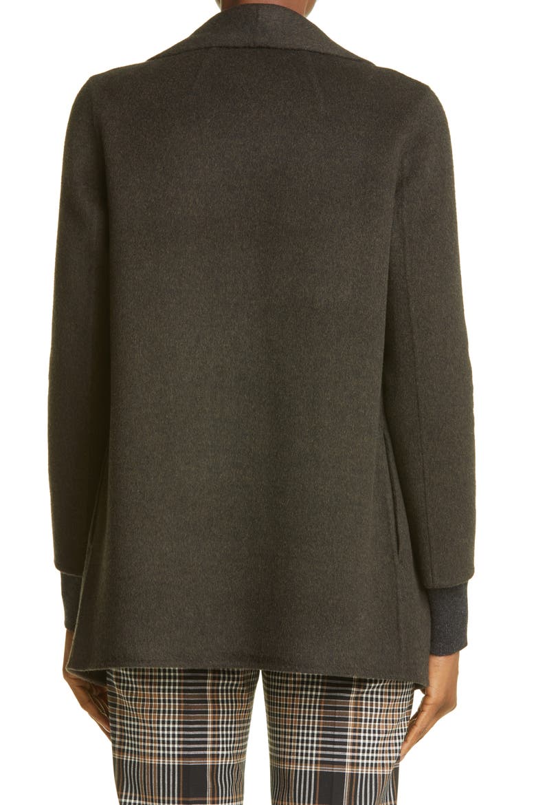 Clairene Luxe Shawl Collar Coat, Alternate, color, THYME