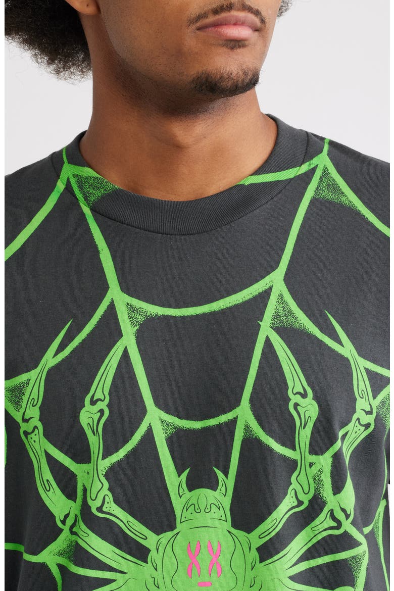 Spider Graphic T-Shirt, Alternate, color, VINTAGE BLACK