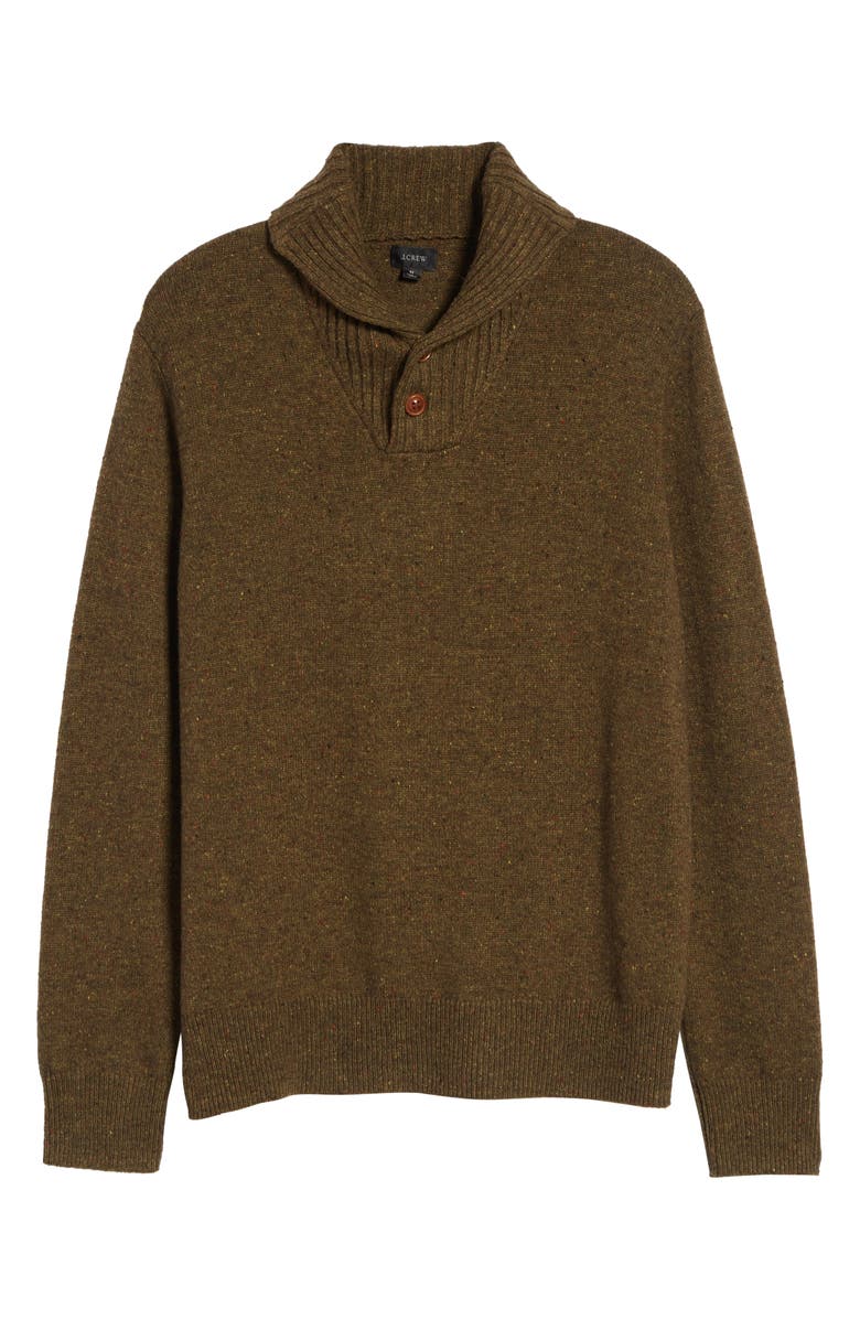J.Crew Rugged Merino Wool Blend Shawl Collar Pullover Sweater, Alternate, color, 
