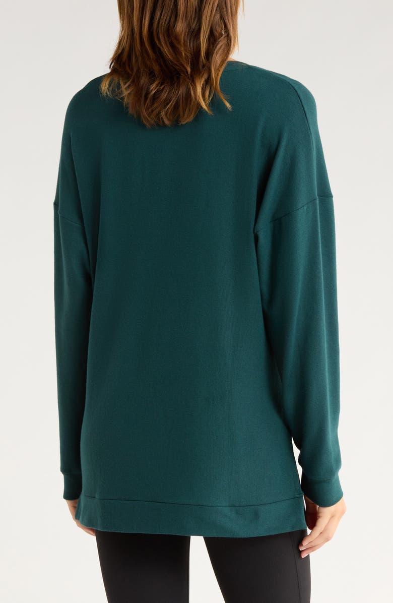 Beyond Yoga Long Weekend Knit Pullover, Alternate, color, Dark Spruce Green