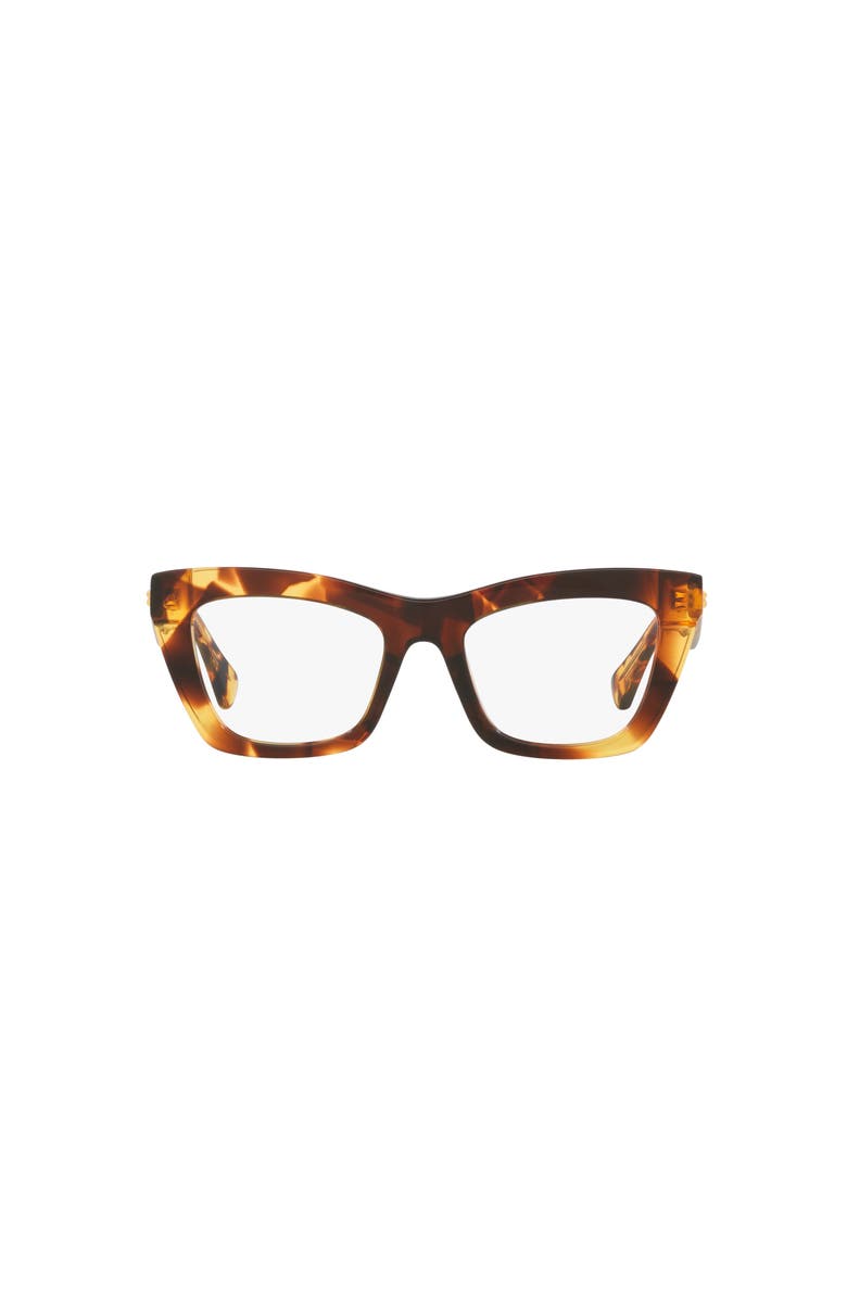 Bottega Veneta 50mm Rectangle optical glasses, Alternate, color, Tortoise
