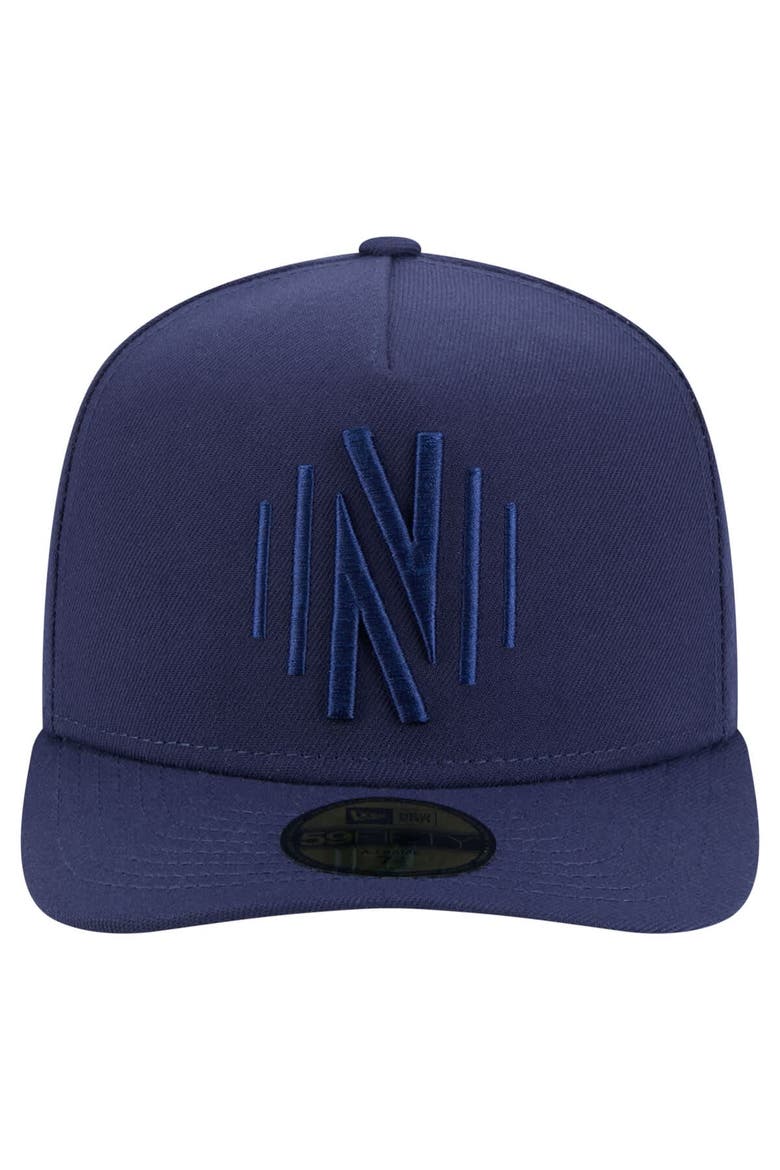 Men's New Era Navy Nashville SC Color Pack A-Frame 59FIFTY Fitted Hat, Alternate, color, Navy