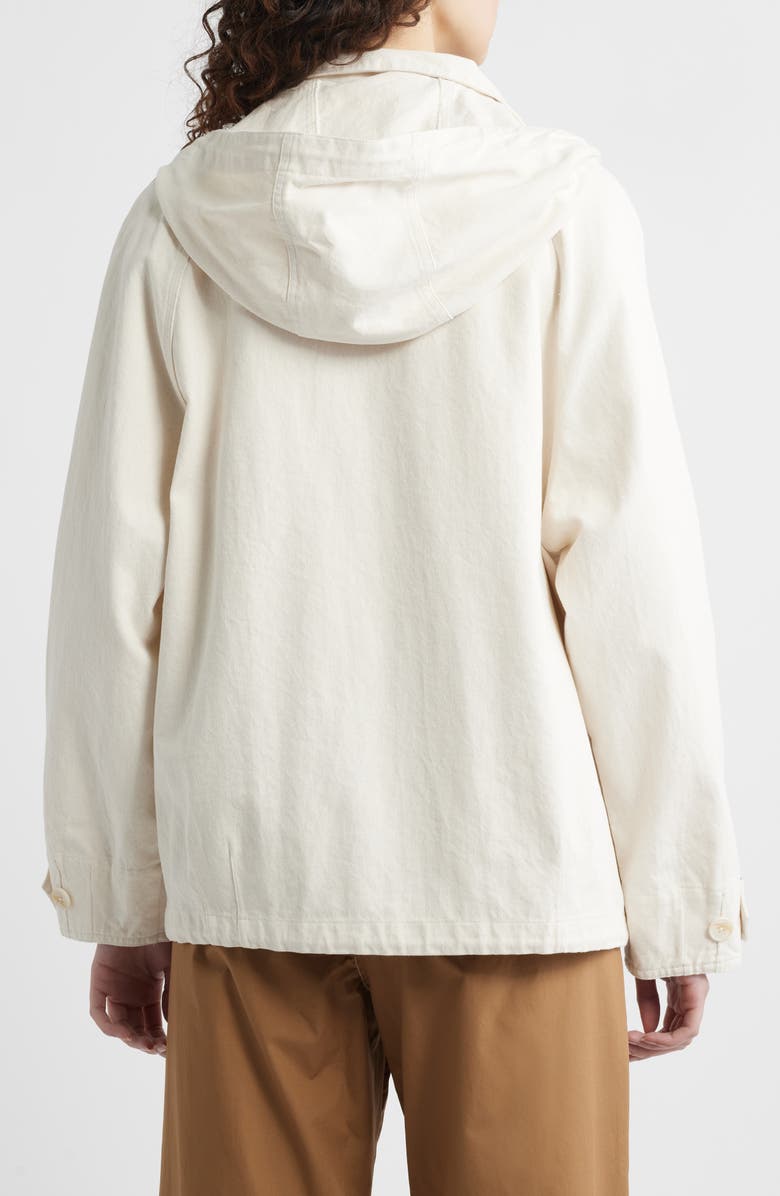 Wyeth Cotton Twill Hooded Jacket, Alternate, color, Cream