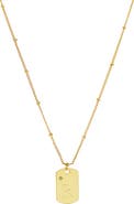 Panacea Initial Tag Pendant Necklace