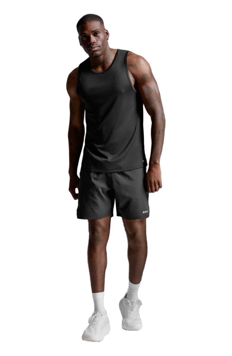 2XU Aero Tank, Alternate, color, Black/Silver Reflective