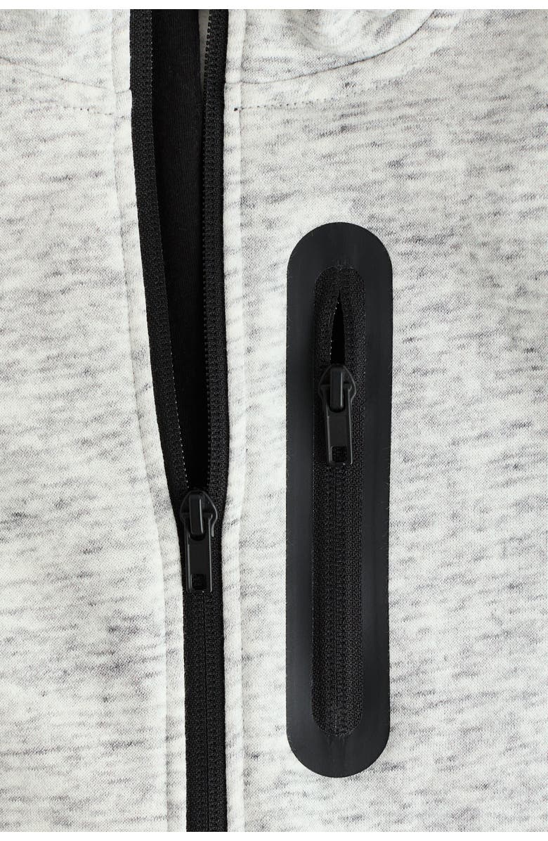 H&M Zip-through Hoodie, Alternate, color, Light Gray Melange