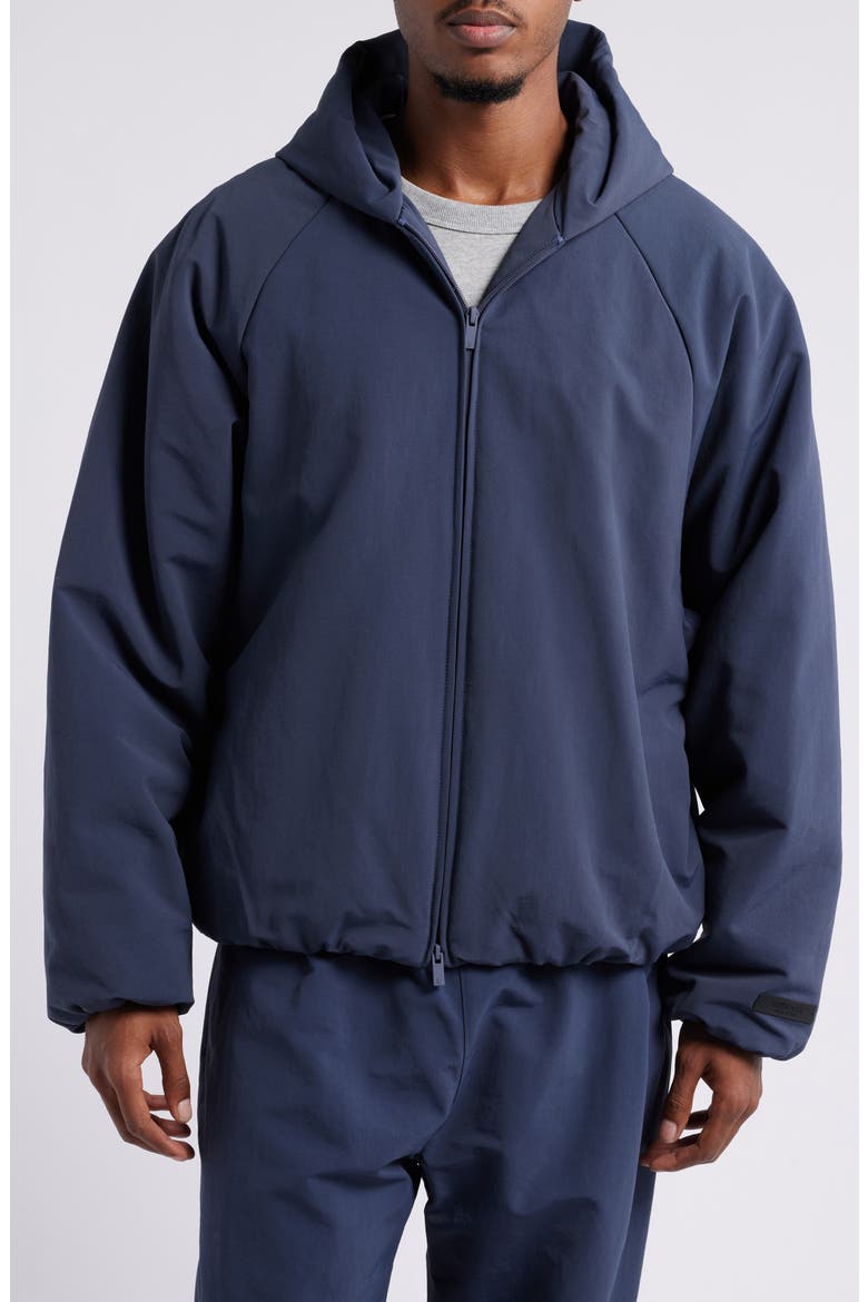 Fear of God Essentials Military Hooded Bomber Jacket (Men) | Nordstrom