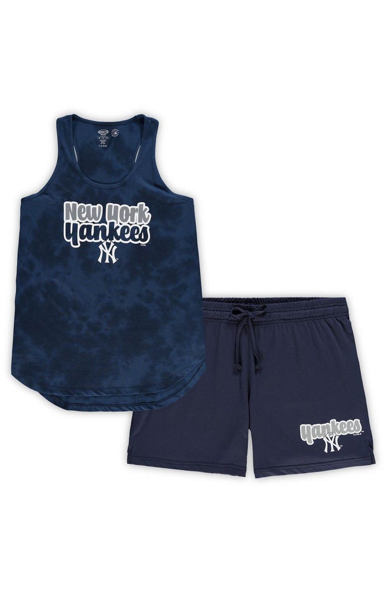 CONCEPTS SPORT Women
s Concepts Sport Navy New York Yankees Plus Size Cloud Tank Top 
Shorts Sleep Set, Main, color, Navy