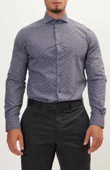 RON TOMSON Print Cotton Dress Shirt