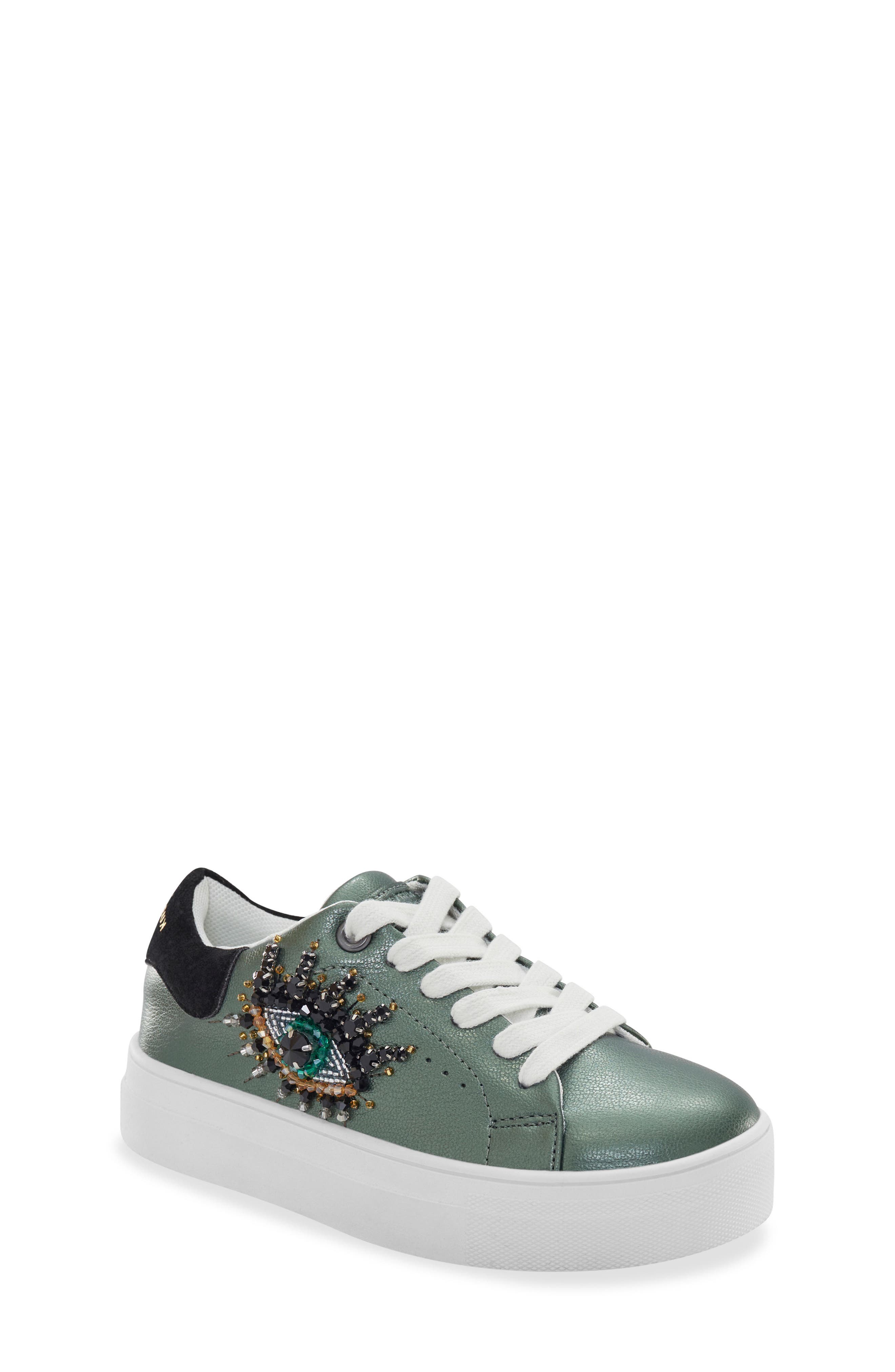 Kurt Geiger London Kids' Mini Laney Eye Platform Sneaker, Main, color, Teal