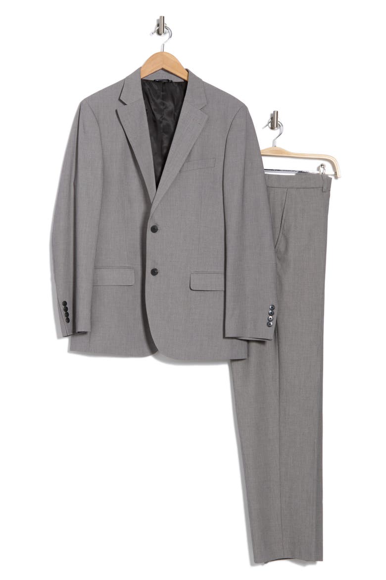 Light Grey Mélange Suit, Alternate, color, LIGHT GREY