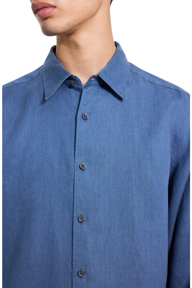 Irving Solid Linen Button-Up Shirt, Alternate, color, BERING - 0CS