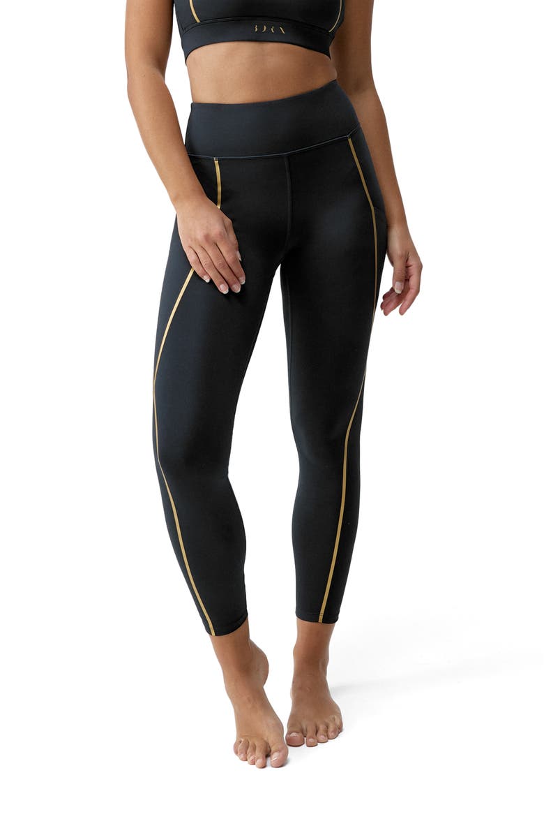 Born Living Yoga Gold 7/8 Performance High Rise Sport Legging, Main, color, Black