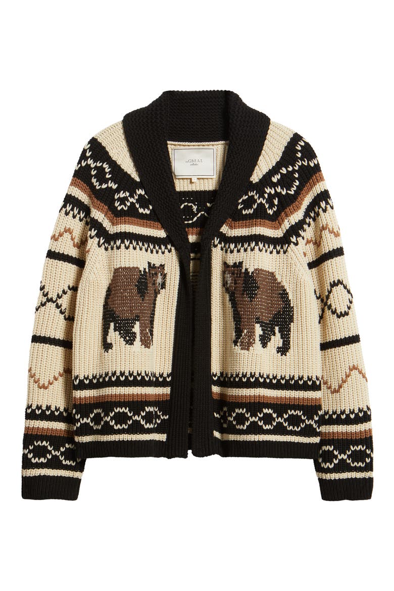 Bear Lodge Cardigan, Alternate, color, BLACK