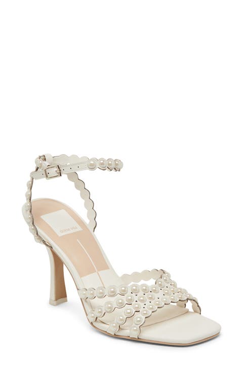 Hellen Pearly Bead Ankle Strap Sandal (Women)