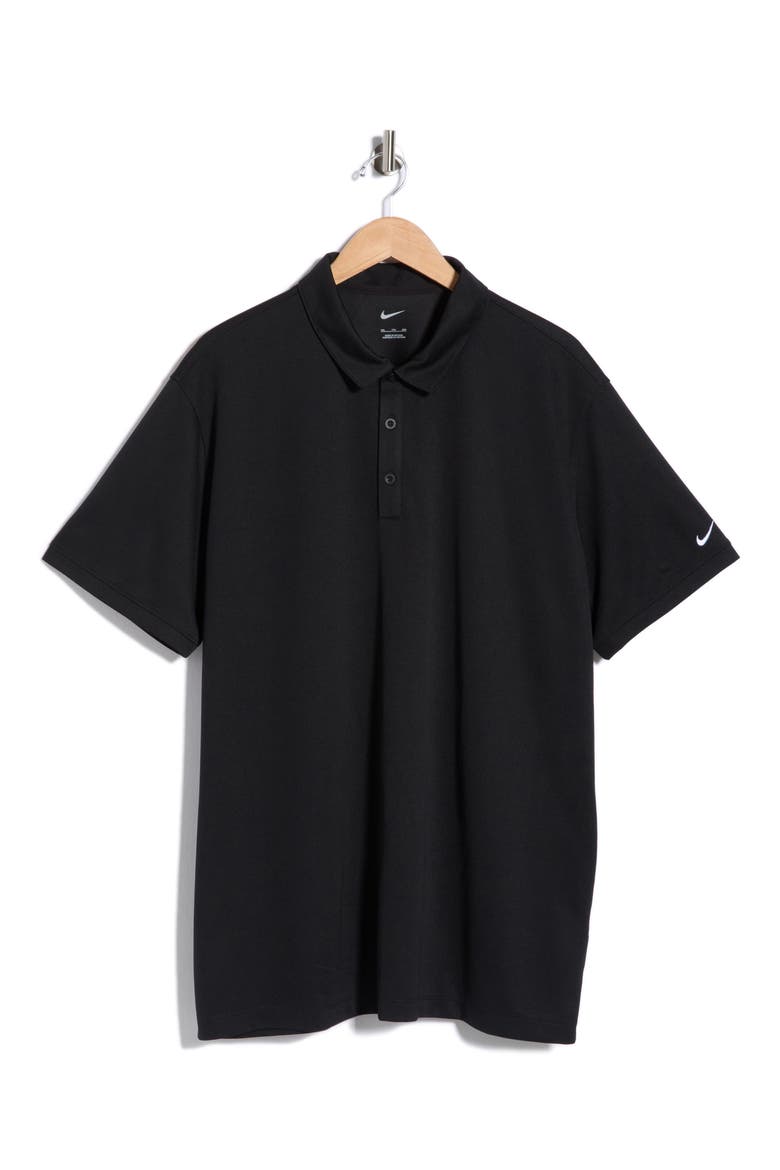 Solid Pique Polo, Main, color, BLACK/ WHITE