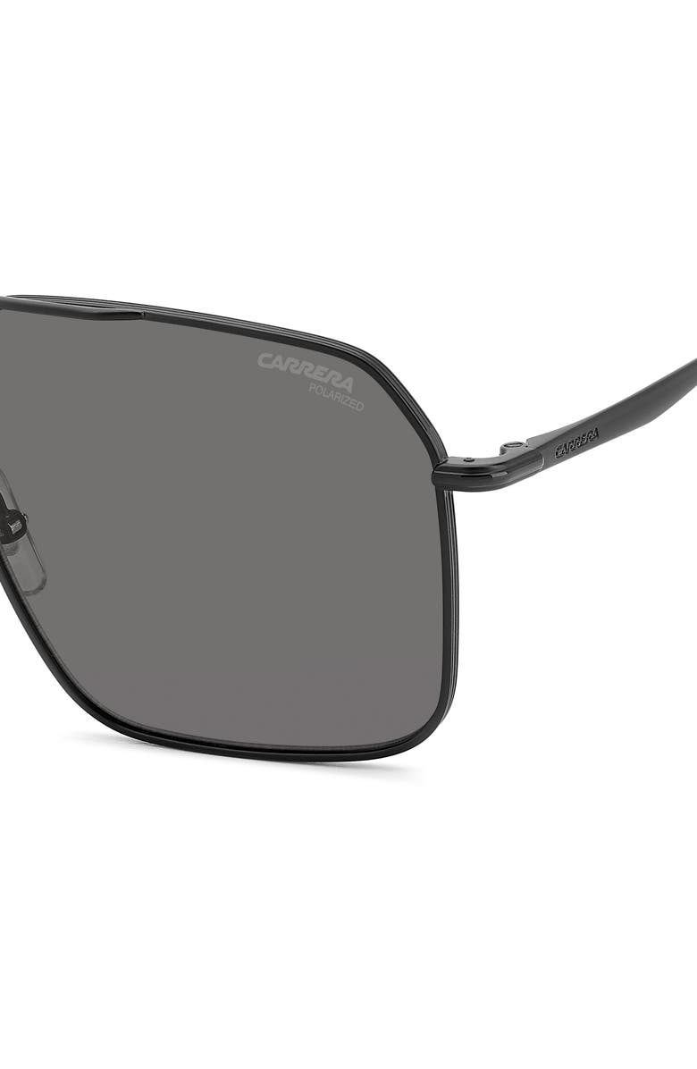 Carrera Eyewear 59mm Polarized Aviator Sunglasses, Alternate, color, Matte Black/ Gray Polar