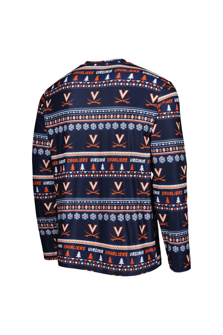 Men's Concepts Sport Navy Virginia Cavaliers Swivel Long Sleeve T-Shirt & Pants Sleep Set, Alternate, color, Navy