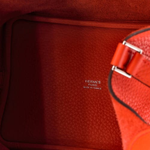 Pre-owned Hermes Hermes Picotin Lock Bag Clemence Pm In Orange