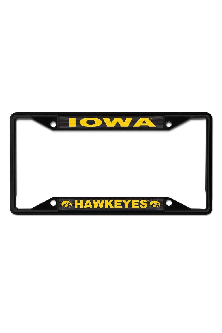 Iowa Hawkeyes Chrome Color License Plate Frame, Main, color, Black