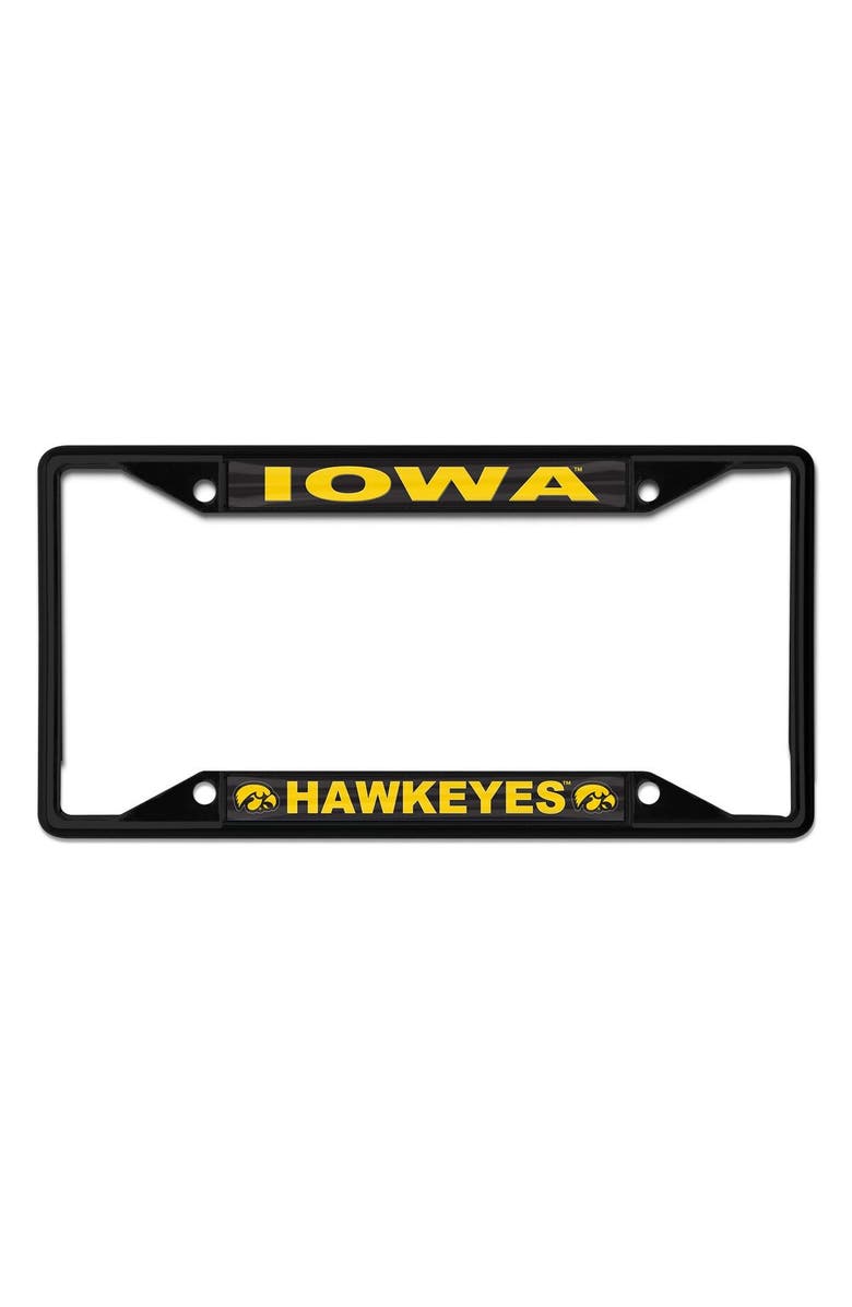WINCRAFT Iowa Hawkeyes Chrome Color License Plate Frame, Main, color, 