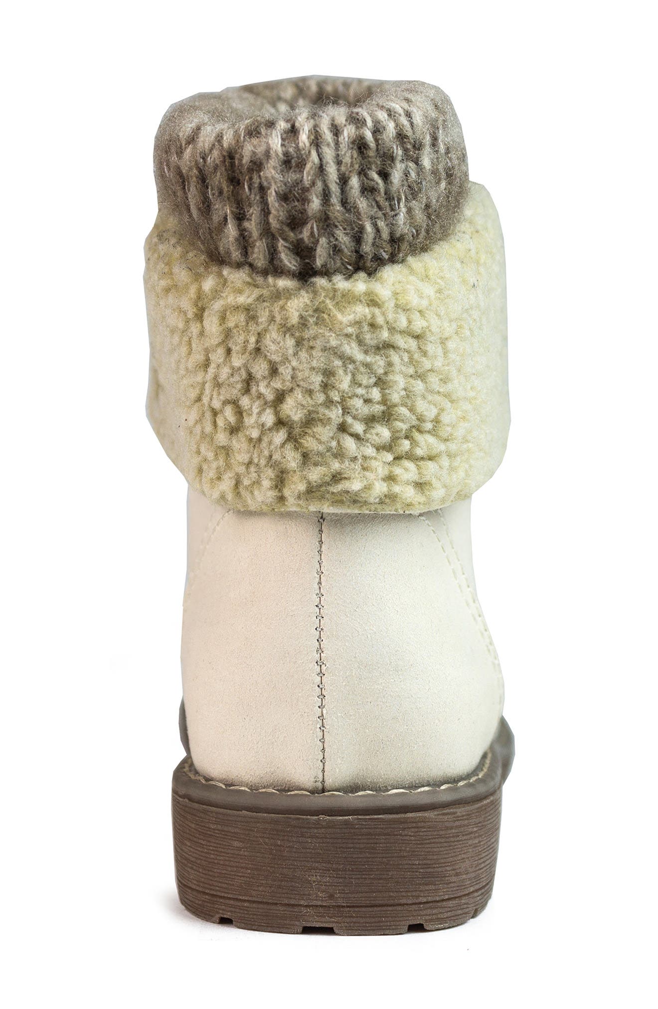 CLIFFS BY WHITE MOUNTAIN Duena Faux Shearling Lined Lace-Up Boot, Alternate, color, Winter White/ Burn/ Fa