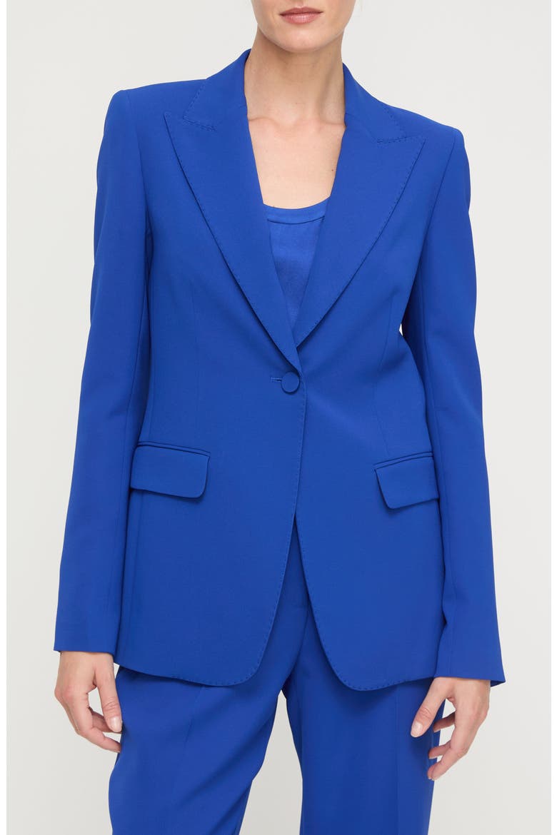 Finesse Crepe Blazer, Main, color, GALAXY BLUE