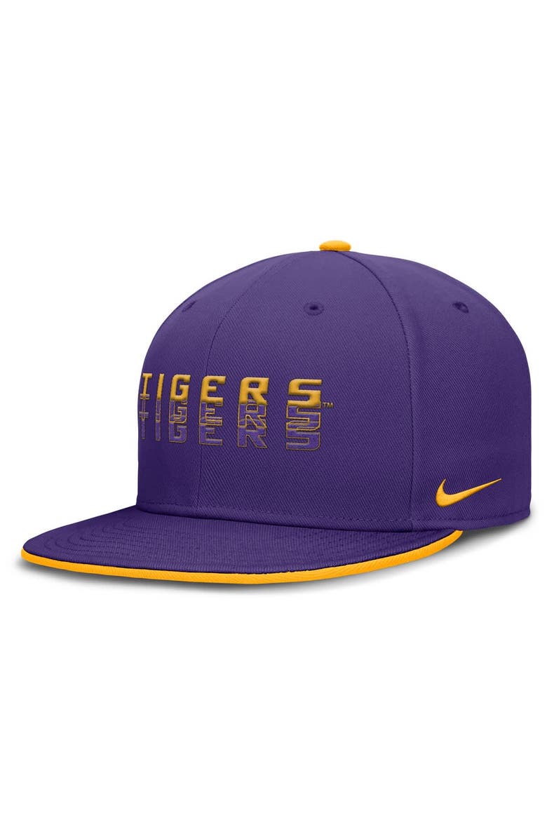 Nike Men's Nike Purple LSU Tigers True Primetime Performance Fitted Hat, Main, color, Purple