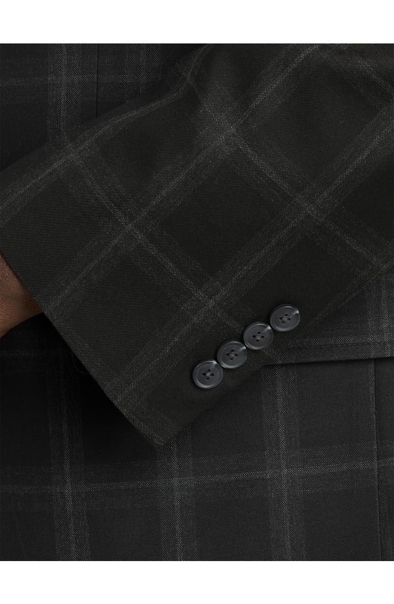 Oak Hill Premium by DXL Windowpane Sport Coat, Alternate, color, Black